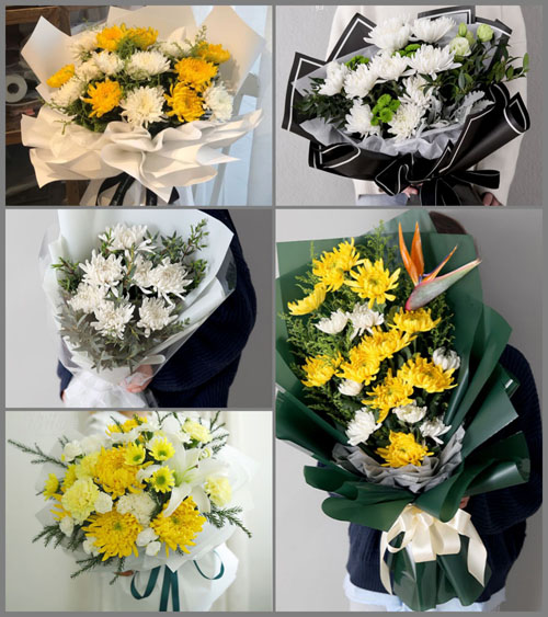 山东青岛莱西市河头店镇西野渚泊村白事花束代送